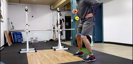 Banded standing glute activation #2